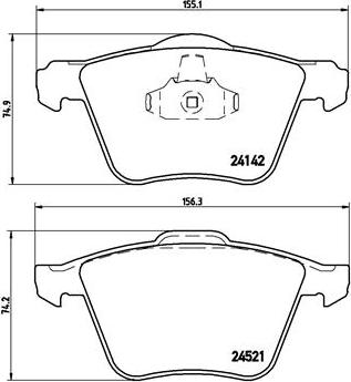 Brembo P 24 077X - Brake Pad Set, disc brake autospares.lv