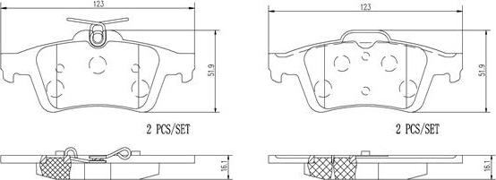 Brembo P24148N - Brake Pad Set, disc brake autospares.lv