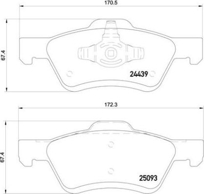 Brembo P 24 159 - Brake Pad Set, disc brake autospares.lv