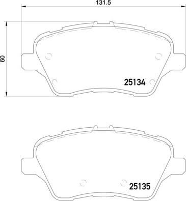 Brembo P 24 151 - Brake Pad Set, disc brake autospares.lv