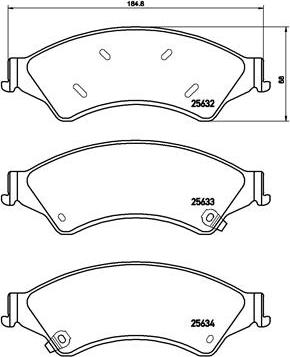 Brembo P 24 153X - Brake Pad Set, disc brake autospares.lv