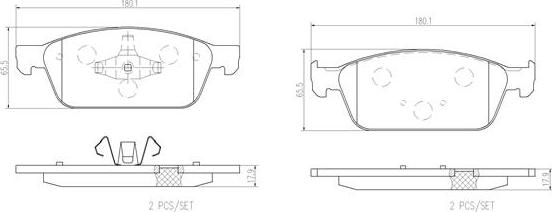 Brembo P24157N - Brake Pad Set, disc brake autospares.lv