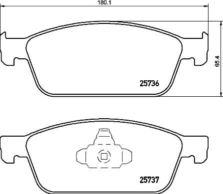 Brembo P 24 157 - Brake Pad Set, disc brake autospares.lv