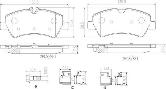 Brembo P24160N - Brake Pad Set, disc brake autospares.lv