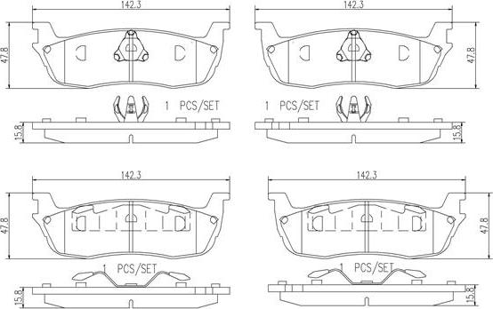 Brembo P24104N - Brake Pad Set, disc brake autospares.lv