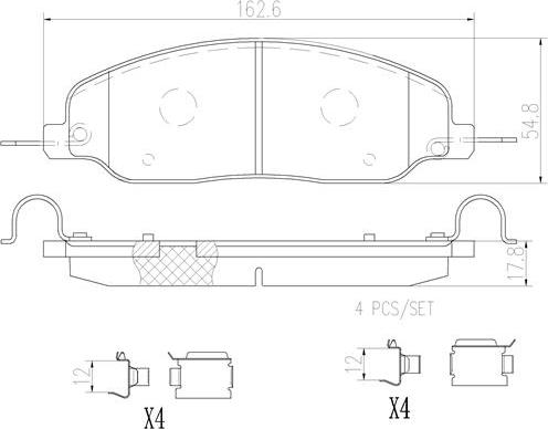 Brembo P24121N - Brake Pad Set, disc brake autospares.lv