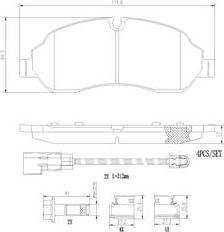 Brembo P24171N - Brake Pad Set, disc brake autospares.lv