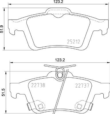 Brembo P 24 216 - Brake Pad Set, disc brake autospares.lv