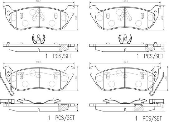 Brembo P24233N - Brake Pad Set, disc brake autospares.lv