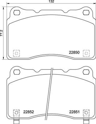 Brembo P 28 099 - Brake Pad Set, disc brake autospares.lv