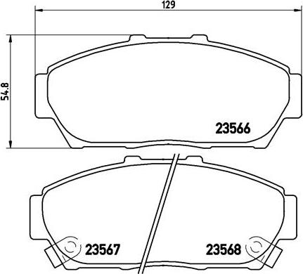 Brembo P 28 048 - Brake Pad Set, disc brake autospares.lv