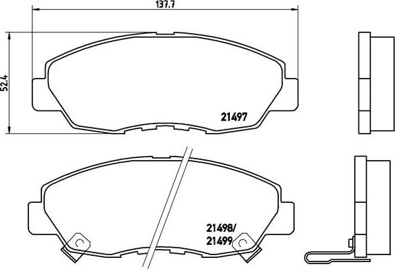 Brembo P 28 042 - Brake Pad Set, disc brake autospares.lv