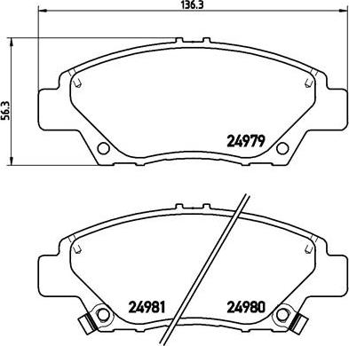 Brembo P 28 050X - Brake Pad Set, disc brake autospares.lv