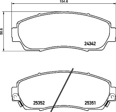 Brembo P 28 068 - Brake Pad Set, disc brake autospares.lv