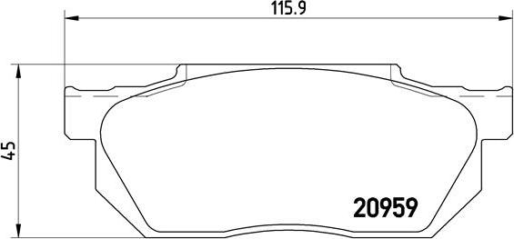 Brembo P 28 006 - Brake Pad Set, disc brake autospares.lv