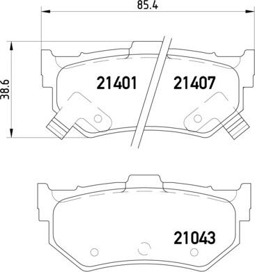 Brembo P 28 007 - Brake Pad Set, disc brake autospares.lv