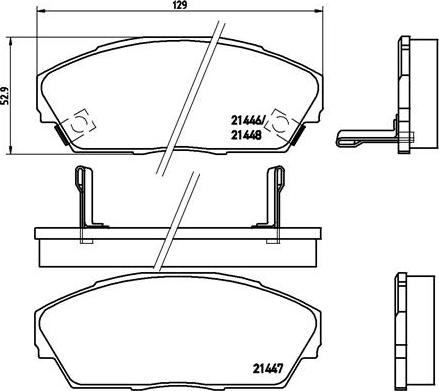 Brembo P 28 013 - Brake Pad Set, disc brake autospares.lv