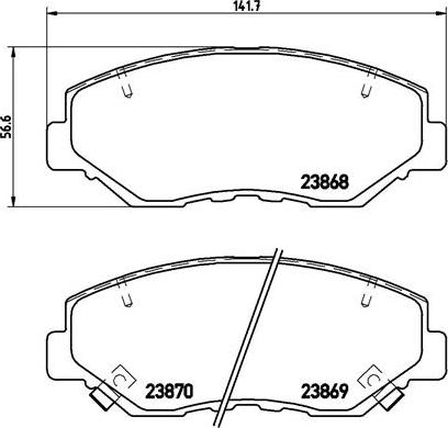 Brembo P 28 035X - Brake Pad Set, disc brake autospares.lv