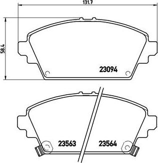 Brembo P 28 029 - Brake Pad Set, disc brake autospares.lv