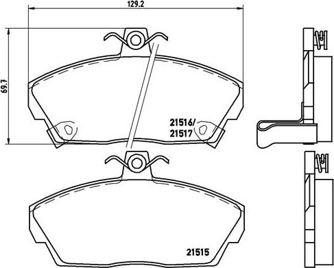 Brembo P 28 020 - Brake Pad Set, disc brake autospares.lv