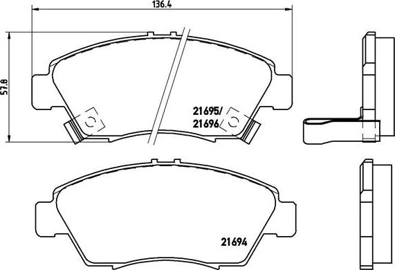 Brembo P 28 023 - Brake Pad Set, disc brake autospares.lv