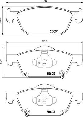 Brembo P28076N - Brake Pad Set, disc brake autospares.lv