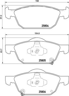 Brembo P 28 076 - Brake Pad Set, disc brake autospares.lv