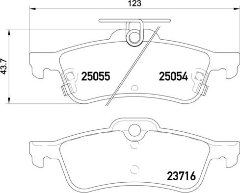 Brembo P 28 070 - Brake Pad Set, disc brake autospares.lv