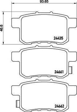 Brembo P 28 072 - Brake Pad Set, disc brake autospares.lv