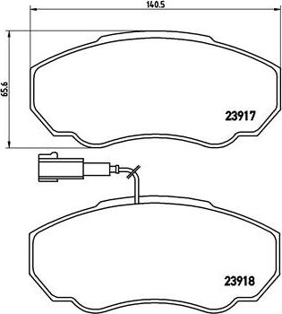 Brembo P 23 091 - Brake Pad Set, disc brake autospares.lv