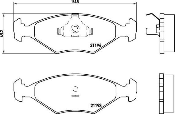 Brembo P 23 040 - Brake Pad Set, disc brake autospares.lv