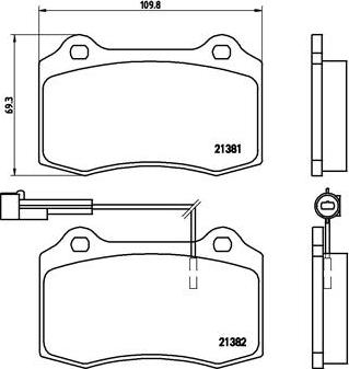 Brembo P 23 052 - Brake Pad Set, disc brake autospares.lv