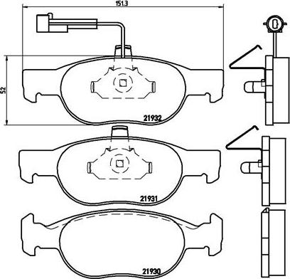 BOSCH 986424246 - Brake Pad Set, disc brake autospares.lv