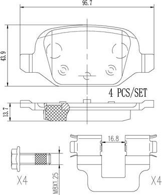 Brembo P23064N - Brake Pad Set, disc brake autospares.lv