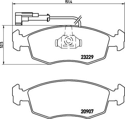 Brembo P 23 063 - Brake Pad Set, disc brake autospares.lv