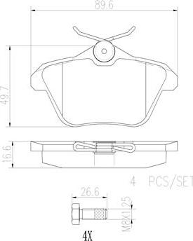 Brembo P23067N - Brake Pad Set, disc brake autospares.lv