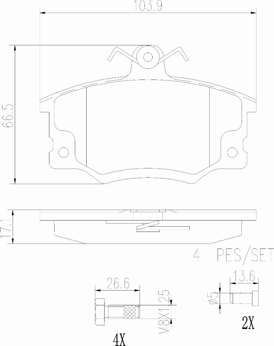 Brembo P23017N - Brake Pad Set, disc brake autospares.lv