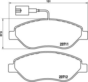 Brembo P 23 086 - Brake Pad Set, disc brake autospares.lv