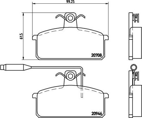 Brembo P 23 024 - Brake Pad Set, disc brake autospares.lv