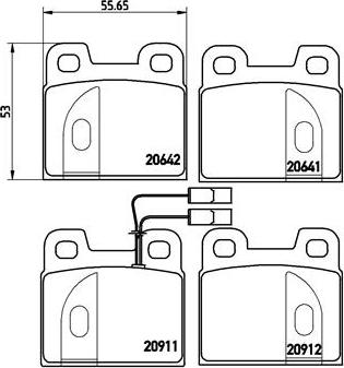 Brembo P 23 020 - Brake Pad Set, disc brake autospares.lv