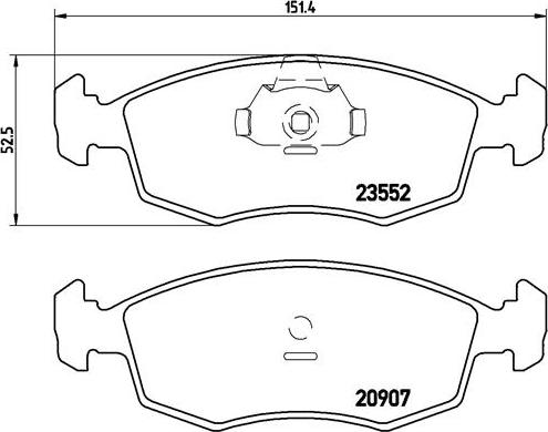 Brembo P 23 079 - Brake Pad Set, disc brake autospares.lv