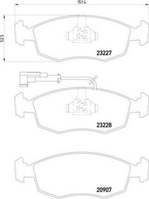 Brembo P 23 076 - Brake Pad Set, disc brake autospares.lv