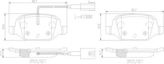 Brembo P23146N - Brake Pad Set, disc brake autospares.lv