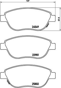 Brembo P 23 153 - Brake Pad Set, disc brake autospares.lv