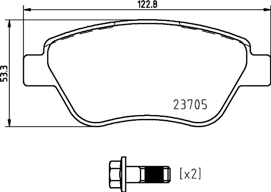 Brembo P 23 169 - Brake Pad Set, disc brake autospares.lv