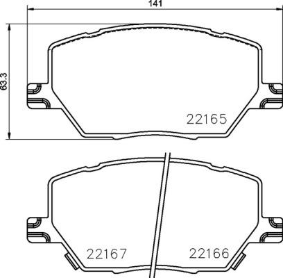 Brembo P 23 164 - Brake Pad Set, disc brake autospares.lv