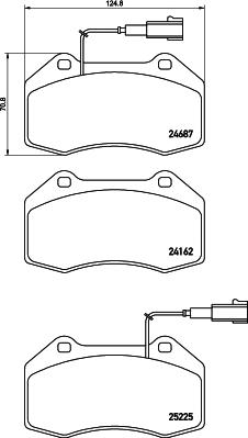 Brembo P 23 162 - Brake Pad Set, disc brake autospares.lv