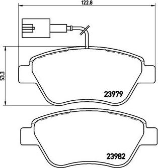 Brembo P 23 108 - Brake Pad Set, disc brake autospares.lv