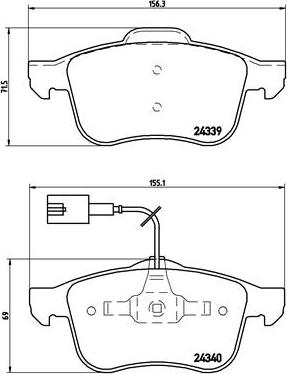 Brembo P 23 103 - Brake Pad Set, disc brake autospares.lv