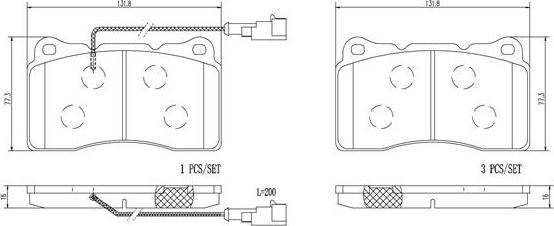 Brembo P23115N - Brake Pad Set, disc brake autospares.lv